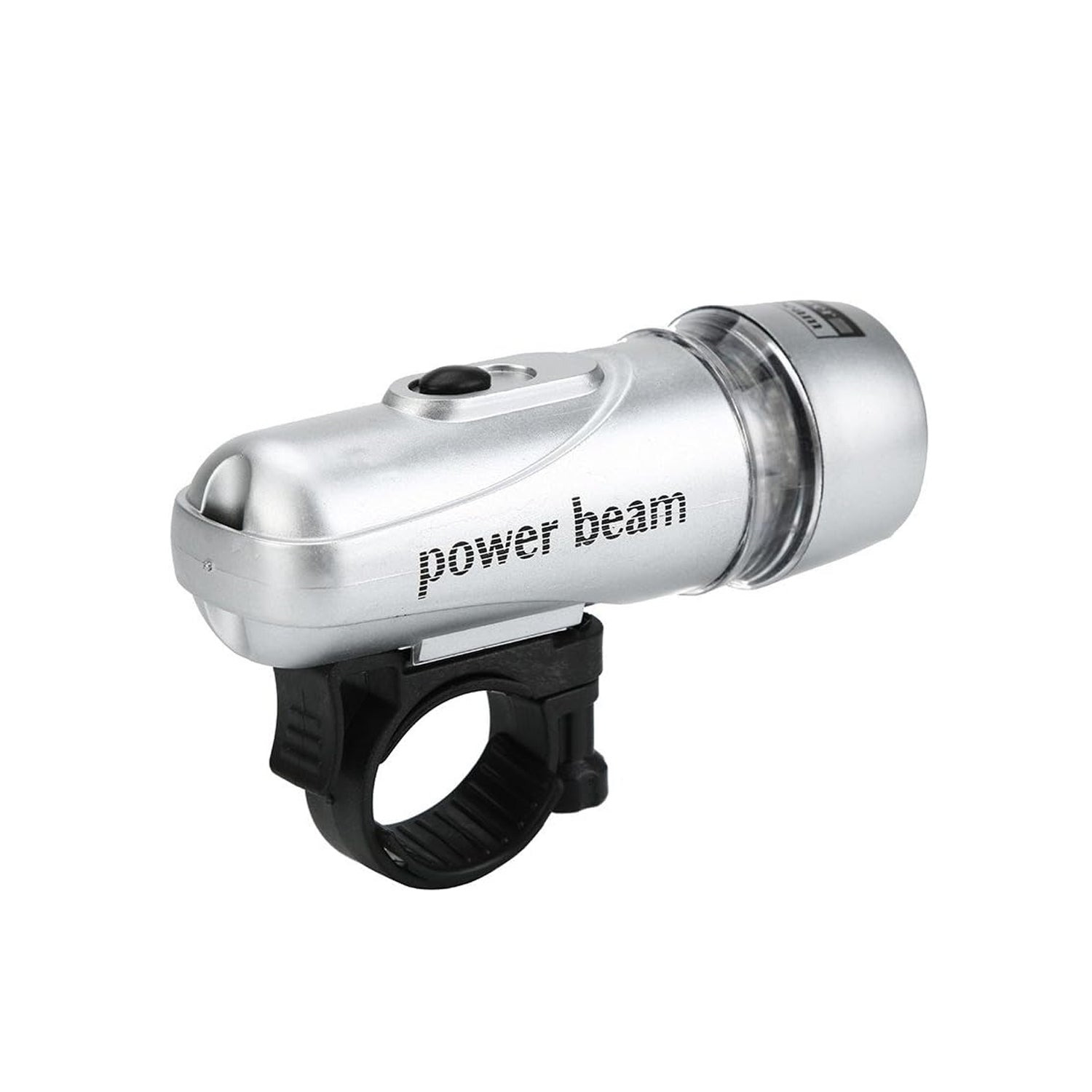 Wukusy Power Beam LED bicycle headlight mounted on a bike handlebar, providing bright illumination for night riding.