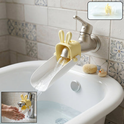 Wukusy cute faucet water tap extender for kids, plastic attachment with colorful design, easy to attach and use for children