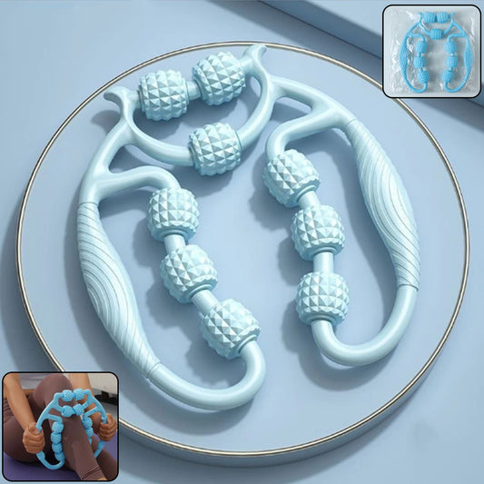 Wukusy handheld body massage roller for legs and arms, designed for muscle relaxation and tension relief.