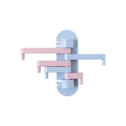 Wall-mounted foldable towel holder rack by Wukusy, showing a sleek, stainless steel design with foldable arms for bathroom organization.