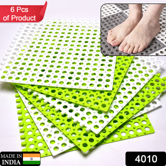 Wukusy 4010 Bath Anti Slip Mat set of 6, non-slip mats for bathroom and toilet safety on slippery floors.
