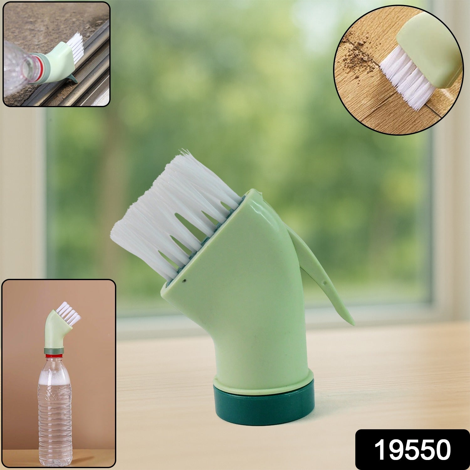Wukusy multipurpose bottle cleaning brush with built-in scraper, connectable design, suitable for kitchen and household cleaning.