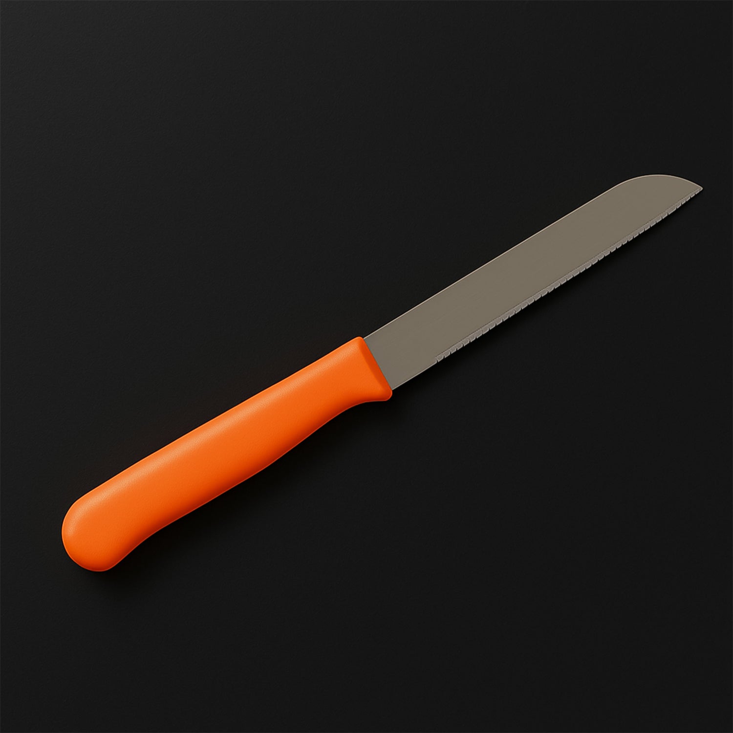 Stainless steel handle plain knife by Wukusy, showcasing a sleek, durable kitchen knife with a smooth handle and sharp blade.