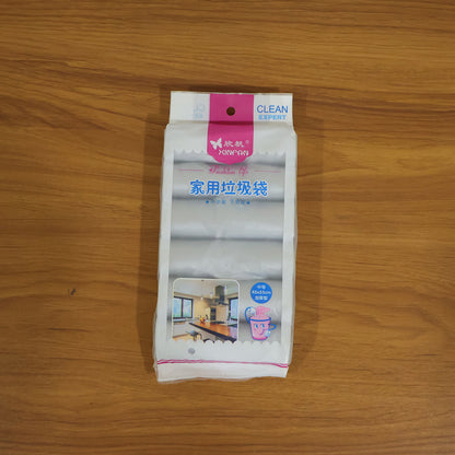 Set of six Wukusy multipack garbage bags rolls, 45x55 cm, with clear plastic bags for waste disposal.