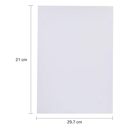 A4 size high glossy photo paper sheets by Wukusy, showing 20 sheets with shiny surface perfect for printing photos.