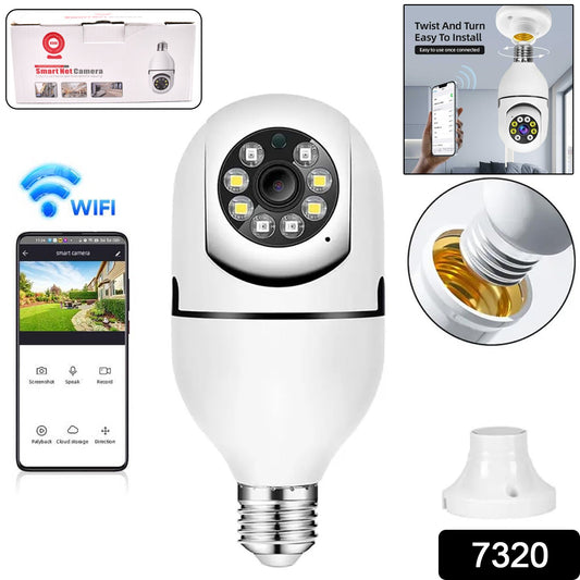 Wukusy V380 Pro fisheye 360-degree WiFi IP CCTV security camera mounted in an office setting for panoramic surveillance