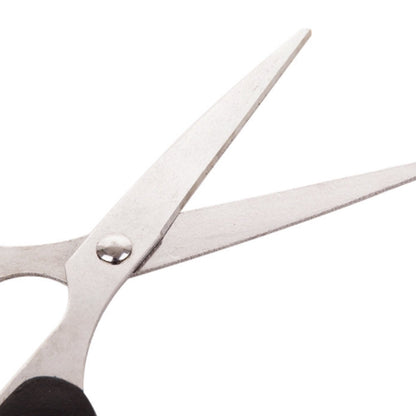 Wukusy 1800 stainless steel office scissors with 160mm plastic handle grip, sharp blades for precise cutting.
