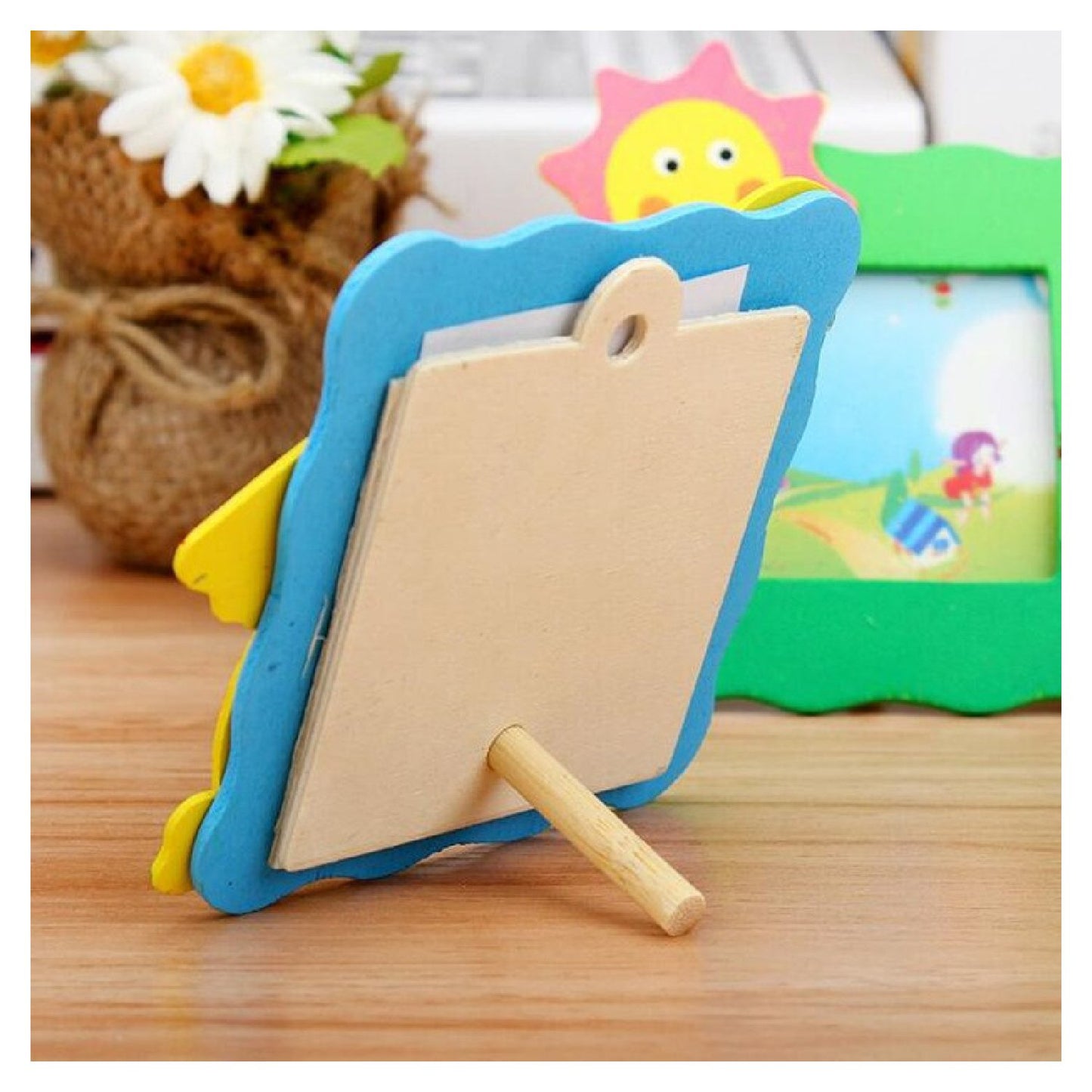 Wukusy 1659 Synthetic Table Photo Frame for home decor, showcasing a stylish photo display with a sleek design.