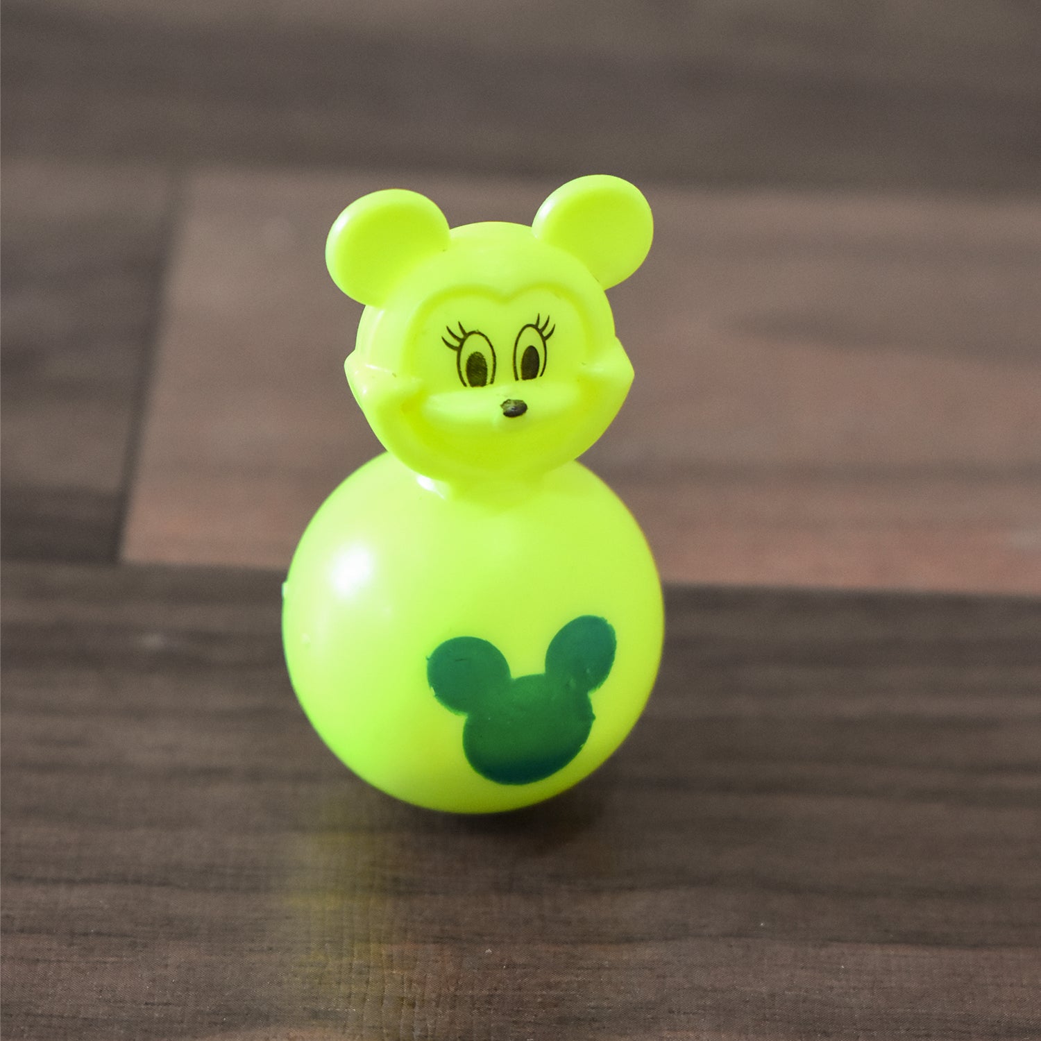 Colorful plastic Mickey Mouse toy by Wukusy, featuring classic Disney character design, suitable for children.