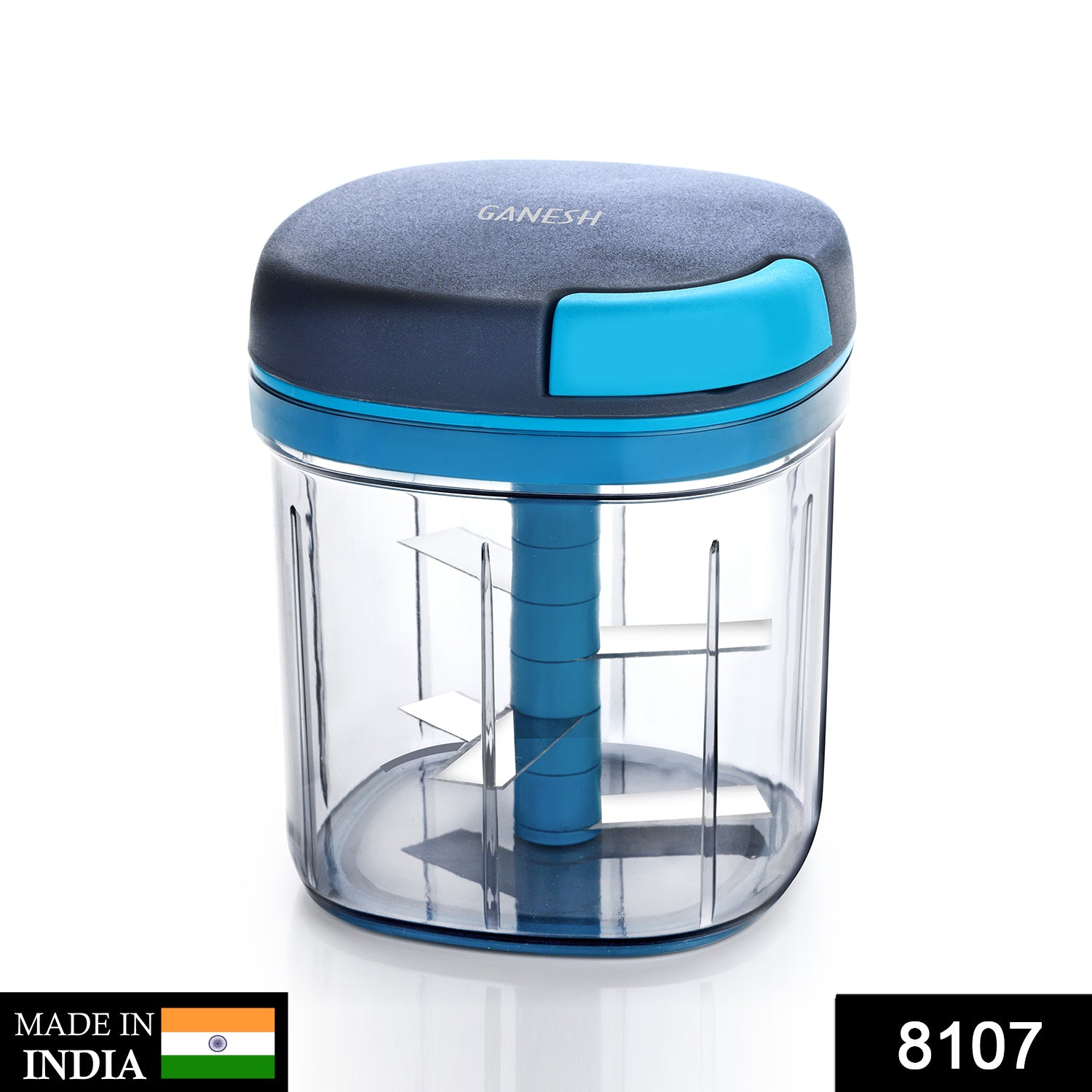 Wukusy 8107 Ganesh Master Chopper with 5 stainless steel blades, large 900ml capacity for efficient chopping and blending