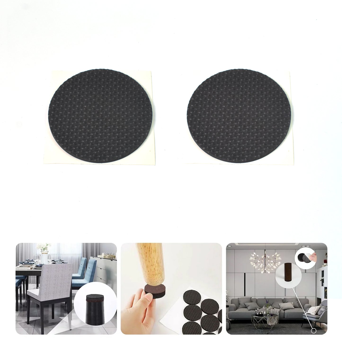 Set of two Wukusy furniture protection pads for home and kitchen, designed to prevent scratches on furniture surfaces.