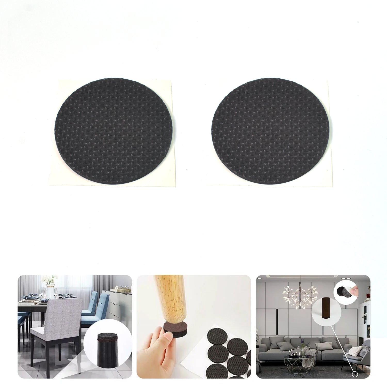 Set of two Wukusy furniture protection pads for home and kitchen, designed to prevent scratches on furniture surfaces.