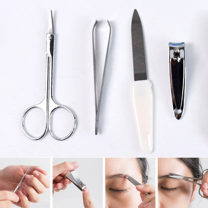Wukusy 7-in-1 manicure set with nail clippers, scissors, tweezers, and tools for grooming and personal care.