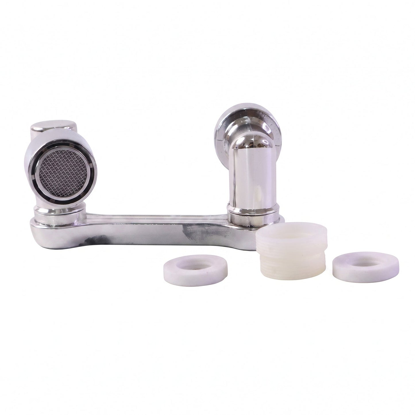 Flexible Faucet Head Extender With Rotating Water Flow For Kitchen Sink (1 Set)
