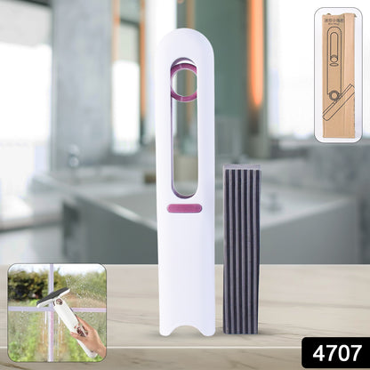 Wukusy portable self-squeeze mini mop with cotton head and cleaning sponge, ideal for bathroom and kitchen cleaning.