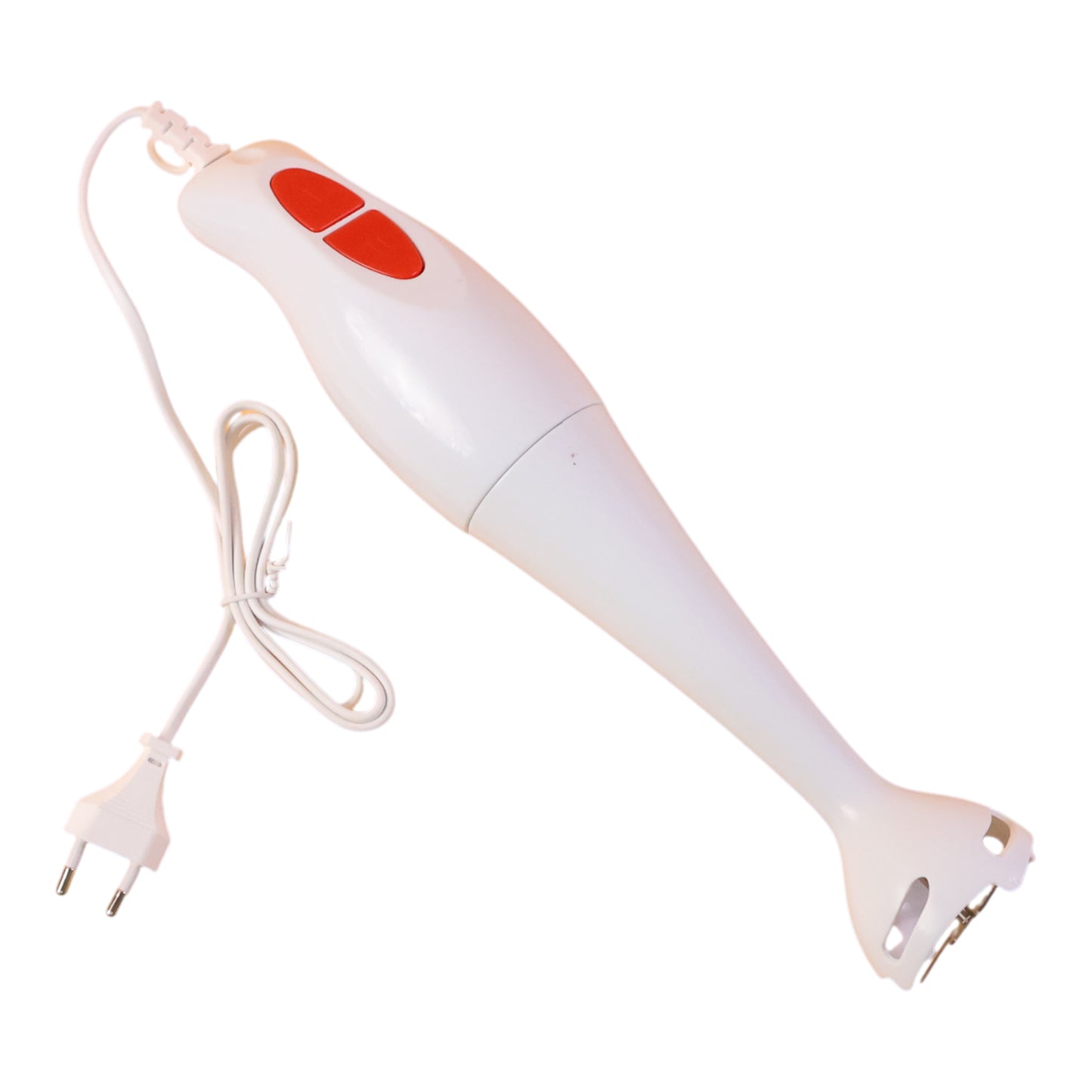 Wukusy electric hand blender stick with stainless steel blending shaft and ergonomic handle, suitable for mixing and pureeing.