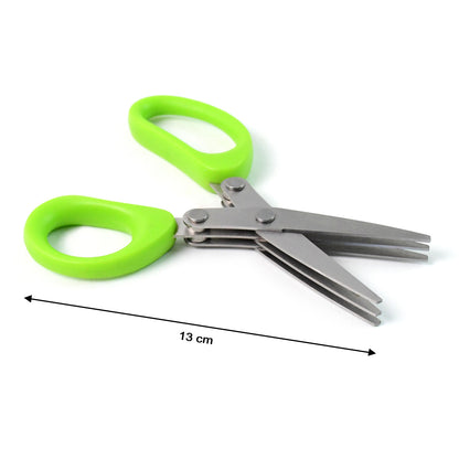 Wukusy premium 3-blade multipurpose kitchen scissors with cleaning comb, featuring stainless steel blades and ergonomic handles.