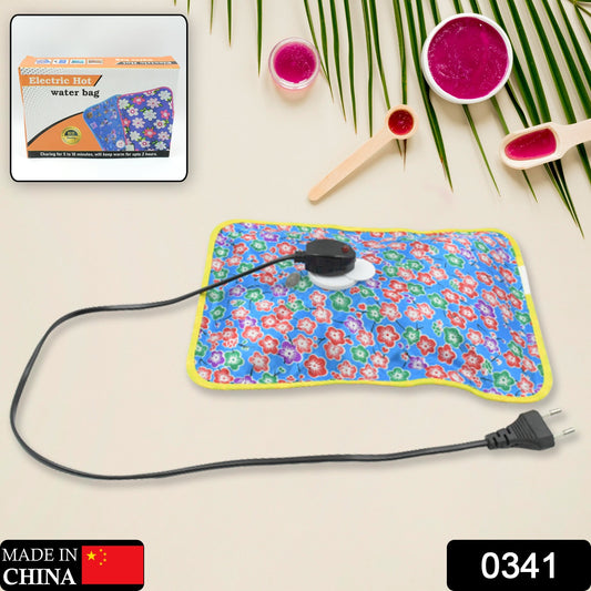 Wukusy electric hot water bag in black, designed for soothing warmth and pain relief, with a soft, flexible exterior.