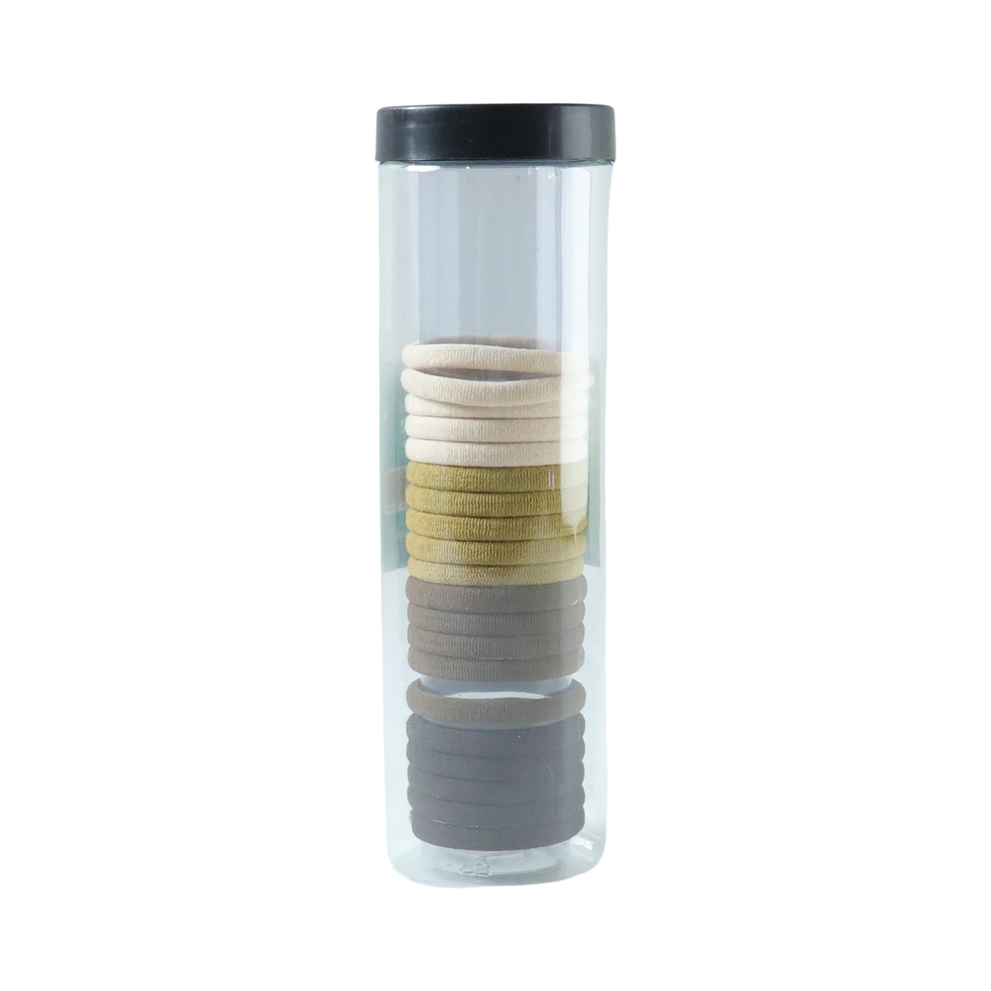 Set of 20 soft elastic hair bands by Wukusy, shown in various colors, ideal for gentle, secure hair styling.