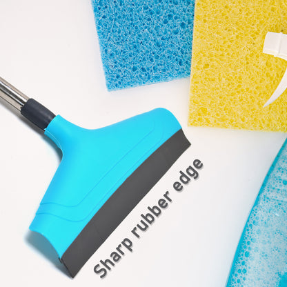 Wukusy 8708a telescopic bathroom wiper, 12-inch (30 cm) extendable squeegee for cleaning showers and windows.
