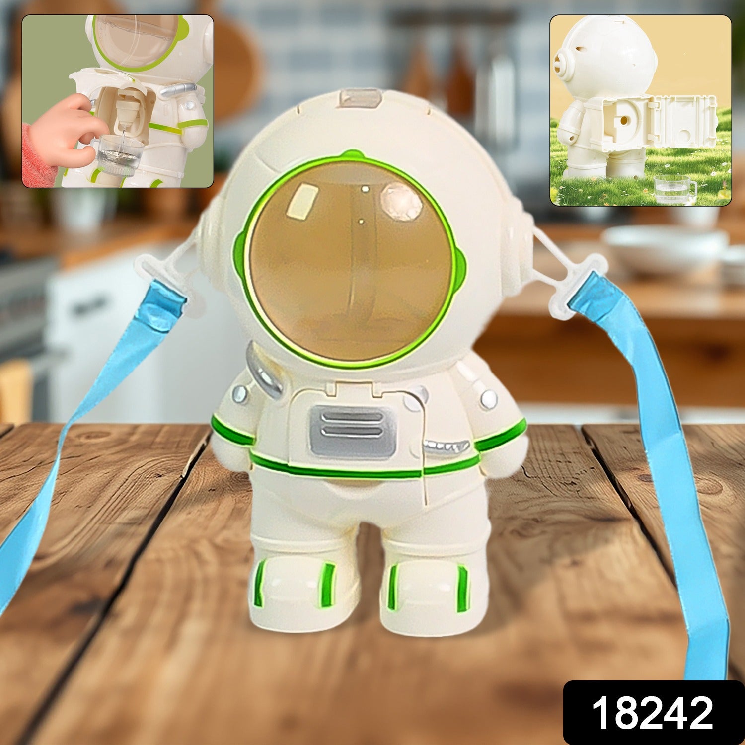 Wukusy astronaut-shaped water dispenser cup for kitchen use, featuring a playful astronaut design with a spout for drinking.