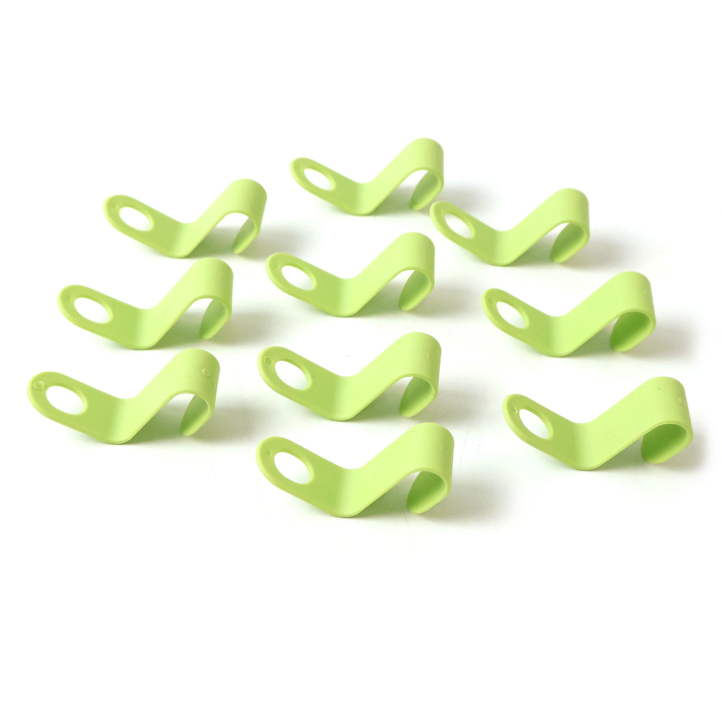 Set of 10 Wukusy multipurpose plastic hanger hooks for home organization and closet storage.