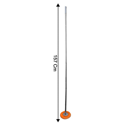 Wukusy multipurpose spin mop set with handle, mop head, and bucket for cleaning floors and surfaces.