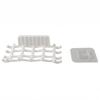 Plastic Wall Mount Soap Dish With Drainage Rack For Bathroom And Kitchen (1 Pc)