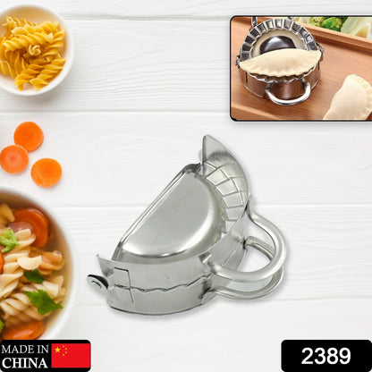 Stainless steel dumpling mold by Wukusy, durable and rust-free, designed for easy, convenient homemade dumpling shaping.