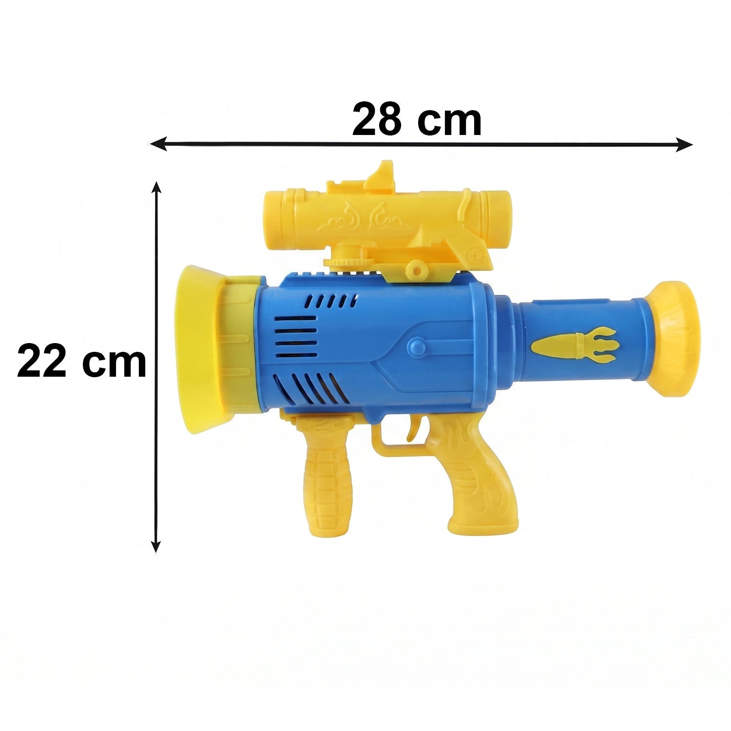 Wukusy automatic rechargeable bubble gun toy with lights, colorful plastic bubble maker for kids, ready to create bubbles.