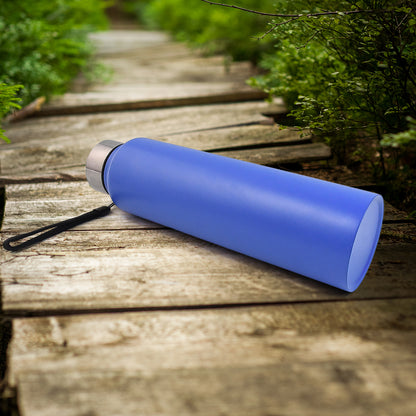 Wukusy stainless steel water bottle, 1000 ml capacity, with a sleek silver finish and screw-top lid for hydration on the go.