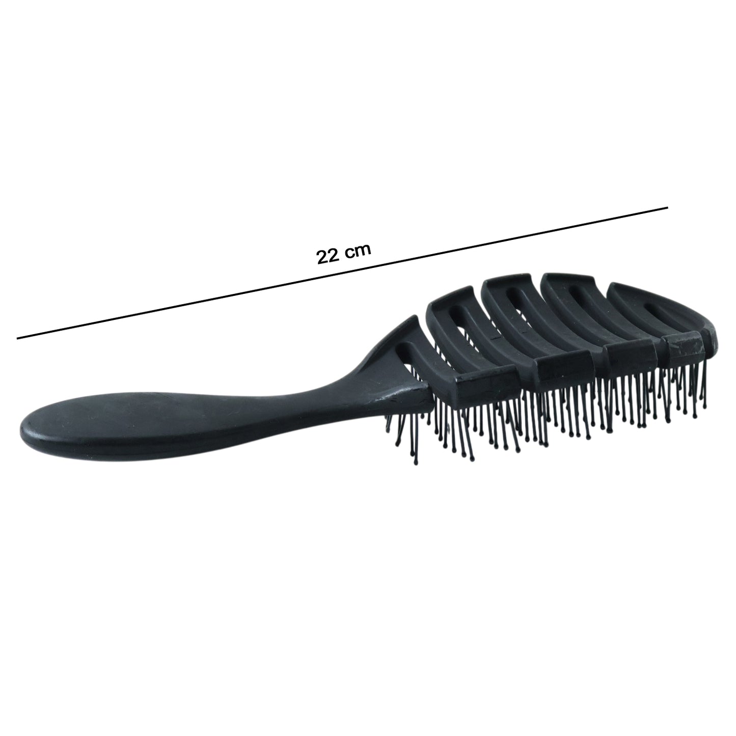 Wukusy plastic soft wide tooth detangling hair comb with flexible teeth for gentle, tangle-free styling.