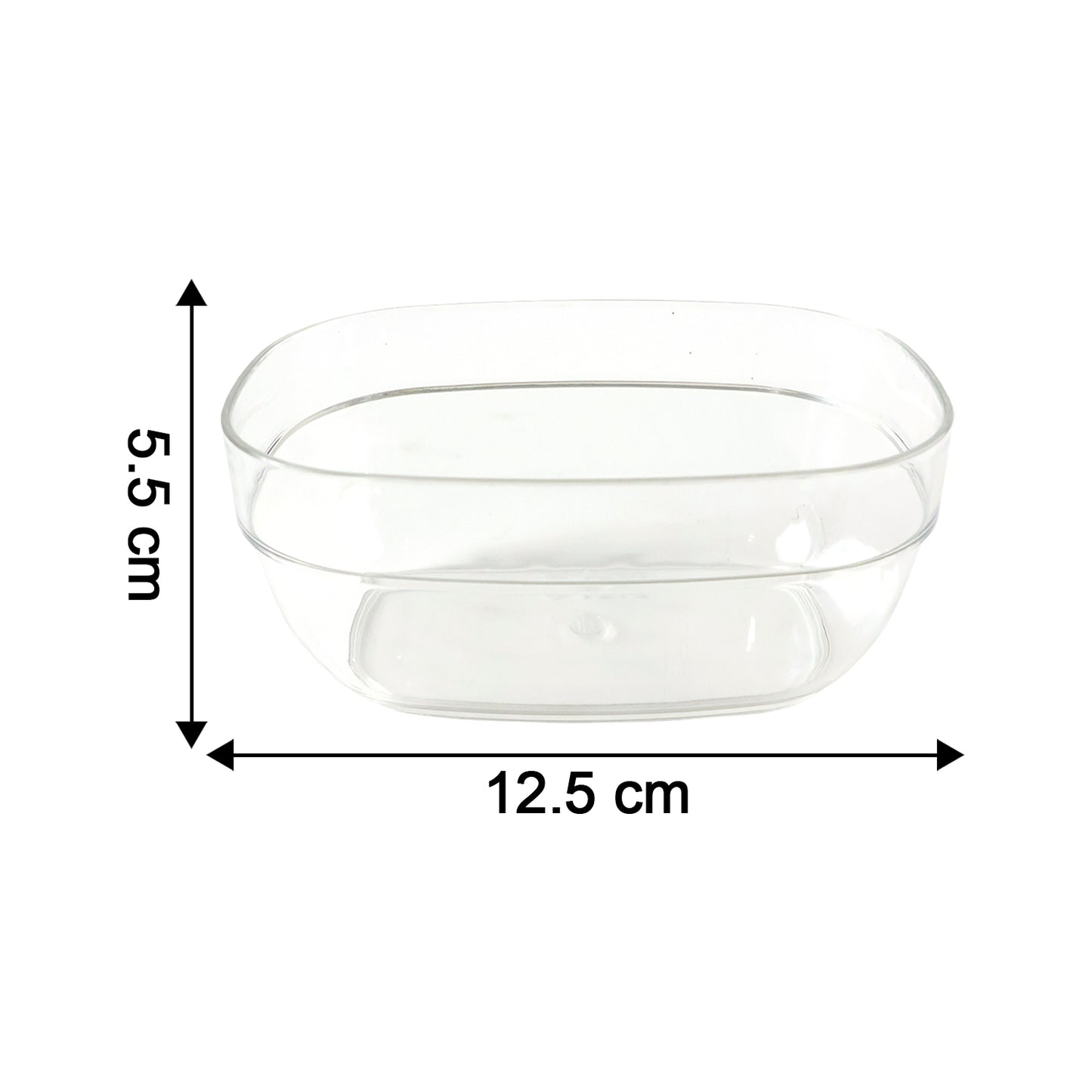 Six clear Wukusy multipurpose serving and storage bowls set, stackable and transparent for kitchen organization and food serving.
