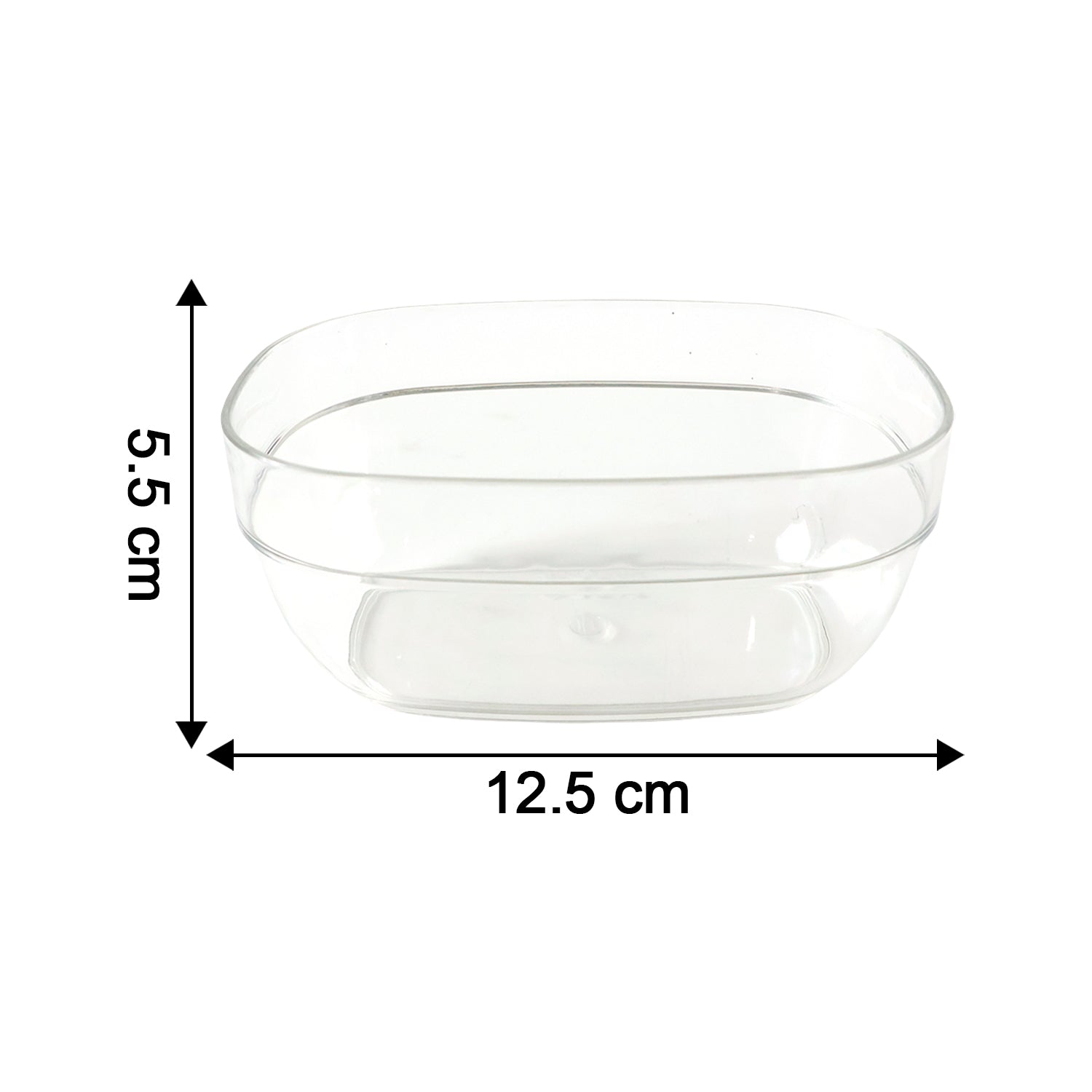 Six clear Wukusy multipurpose serving and storage bowls set, stackable and transparent for kitchen organization and food serving.