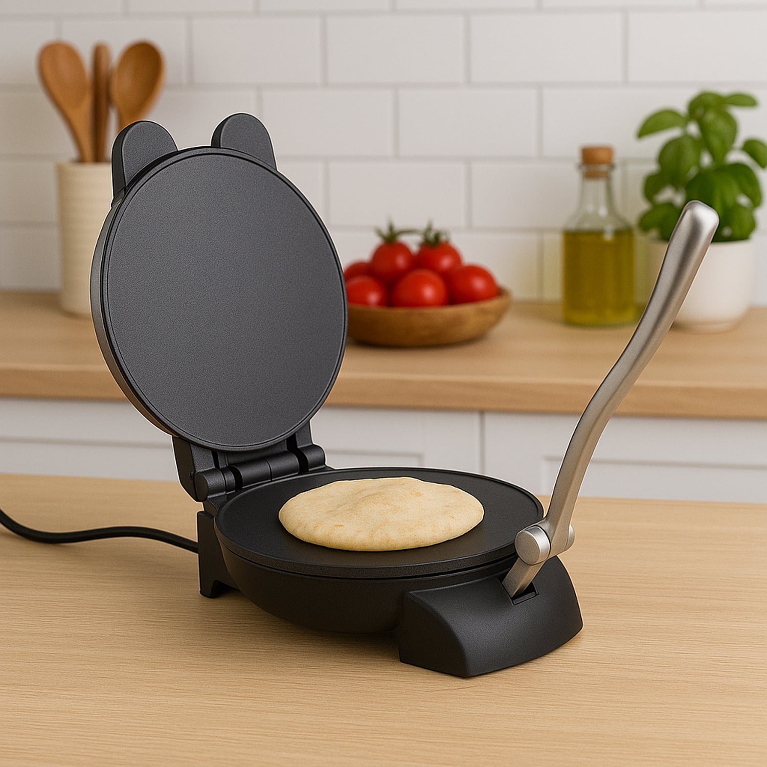 Wukusy Orbit Roti and Khakra Maker, 1000W, kitchen appliance for making roti and khakra at home, compact and easy to use.