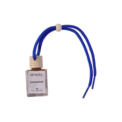 Wukusy sandalwood car perfume hanging air freshener with wooden cap, designed to freshen vehicle interior naturally and pleasantly.