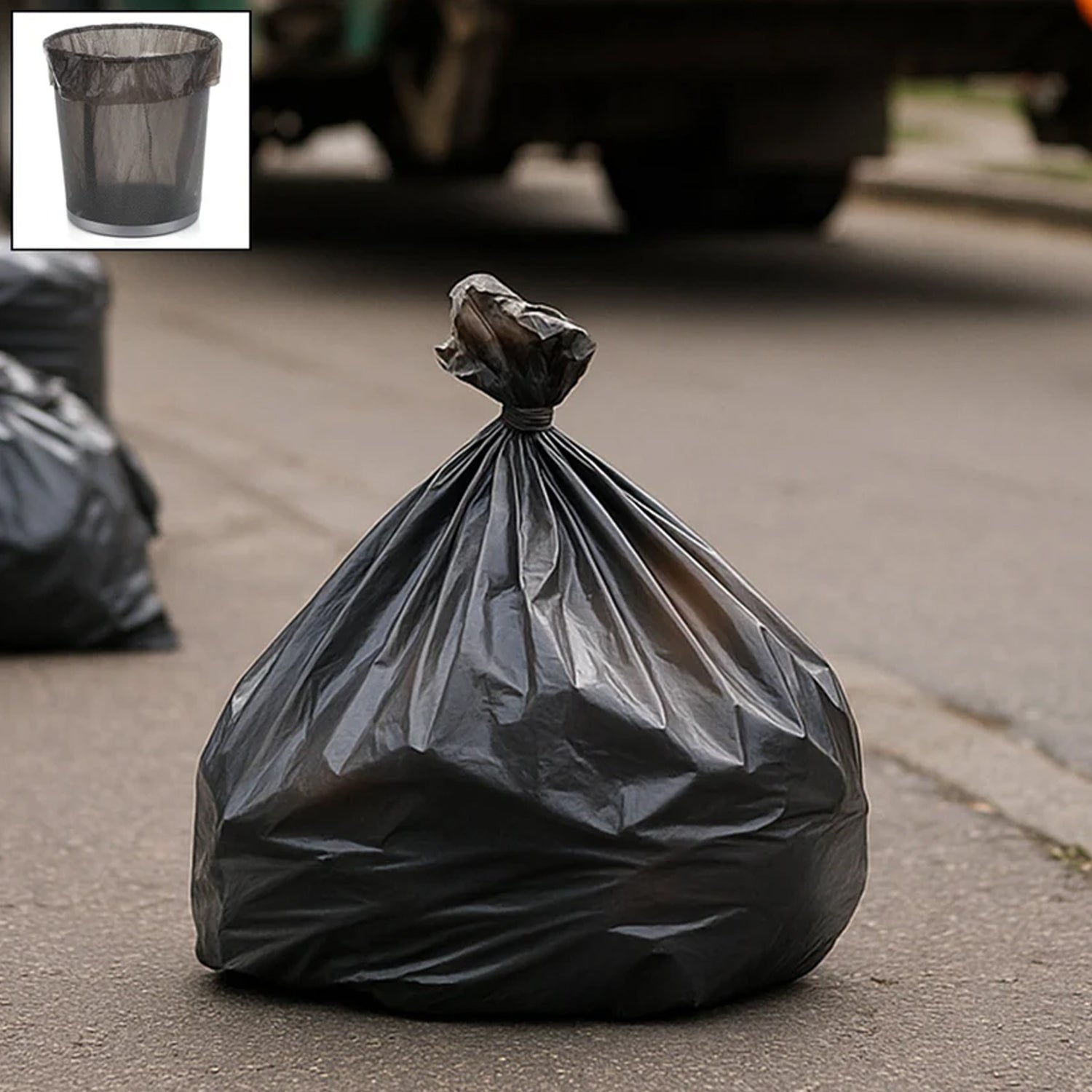 Wukusy extra-strong garbage bag roll, 48x54cm, single roll with durable, tear-resistant plastic for waste disposal.