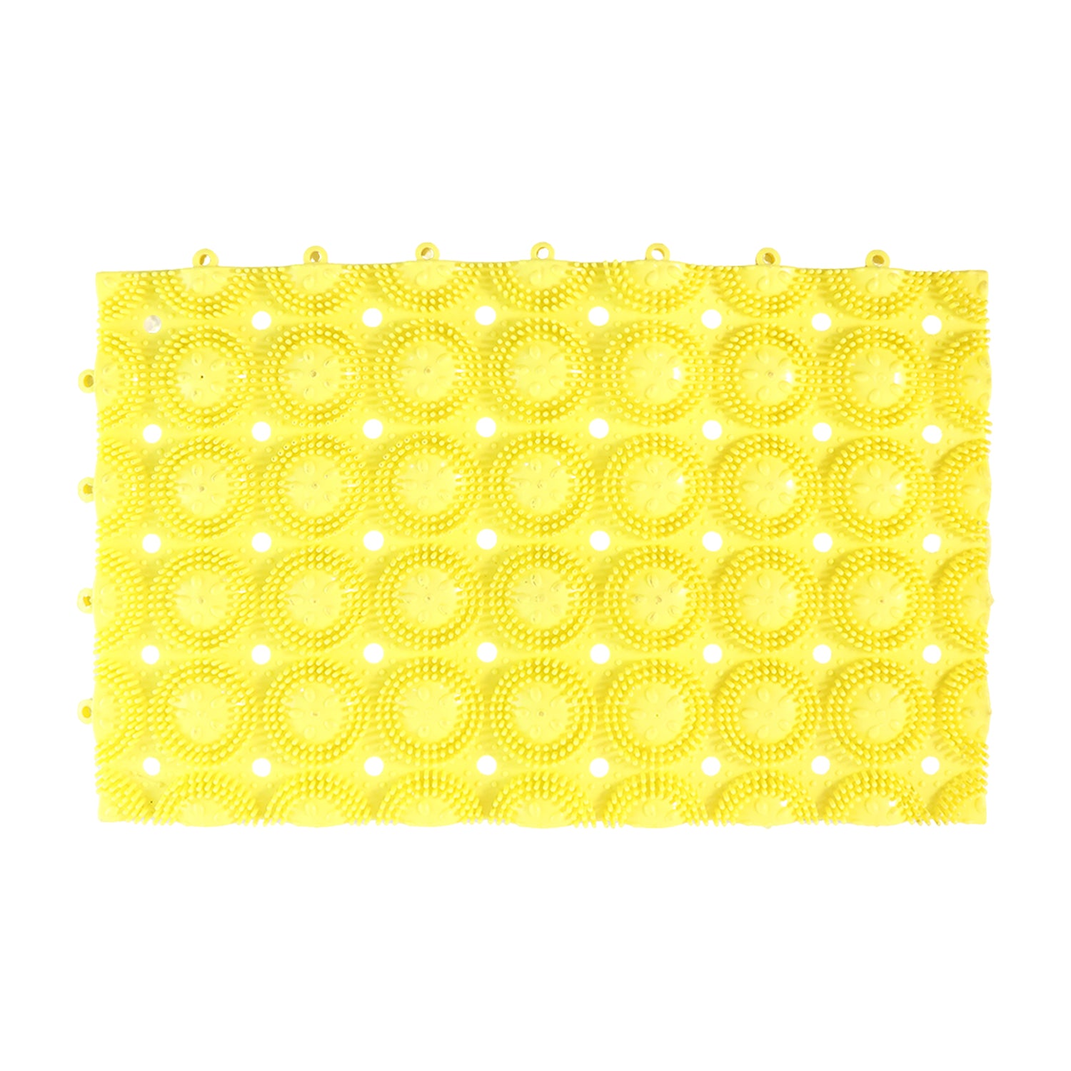 Wukusy multipurpose anti-slip bathroom massage mat with suction cups, 33x21 cm, showing textured surface and suction features.