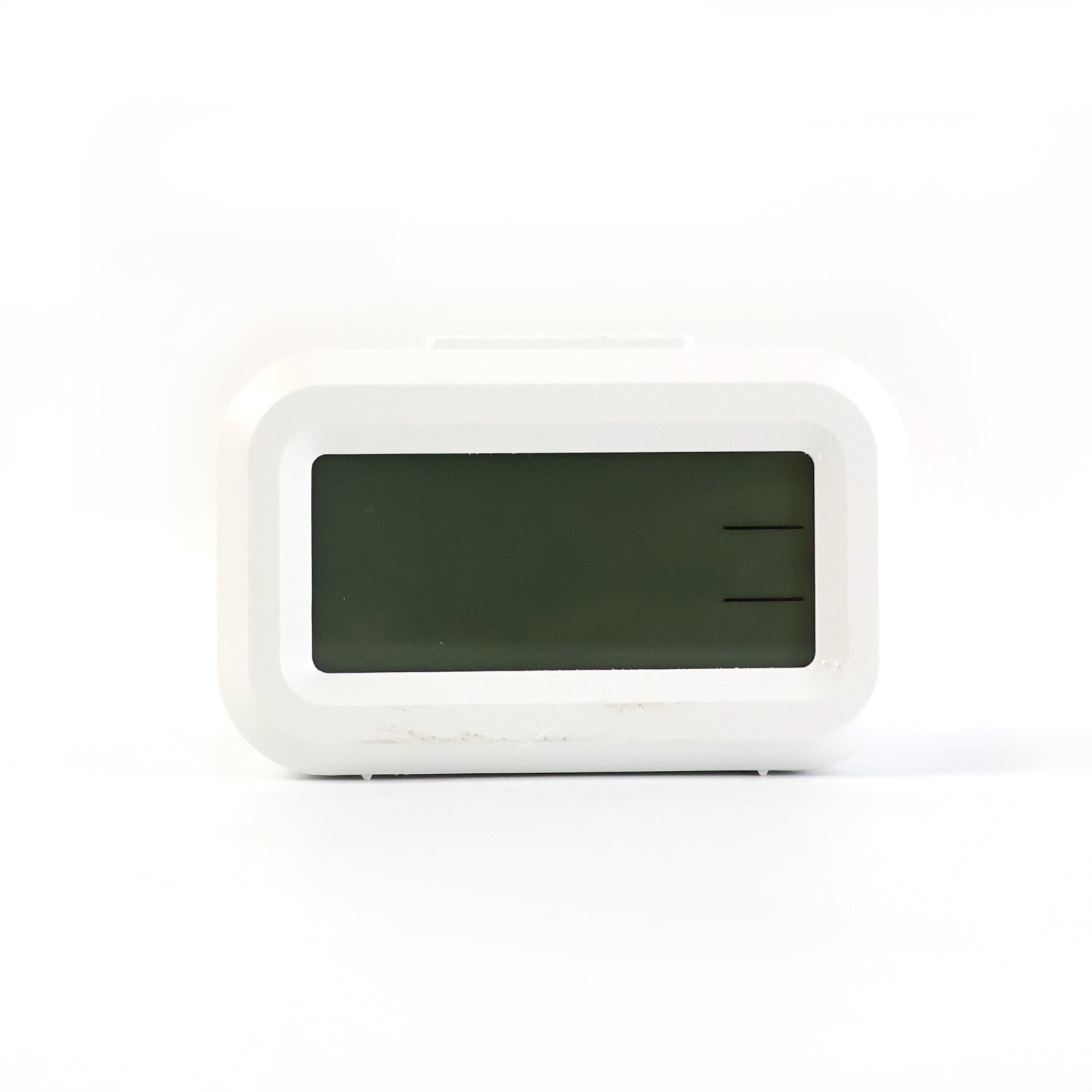Wukusy modern digital LED alarm mini clock displaying time with bright red digits on a black background.