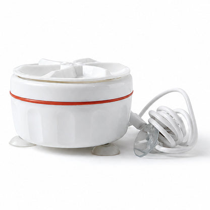 Portable mini electric washing machine by Wukusy, compact appliance with control panel for easy laundry at home or travel.