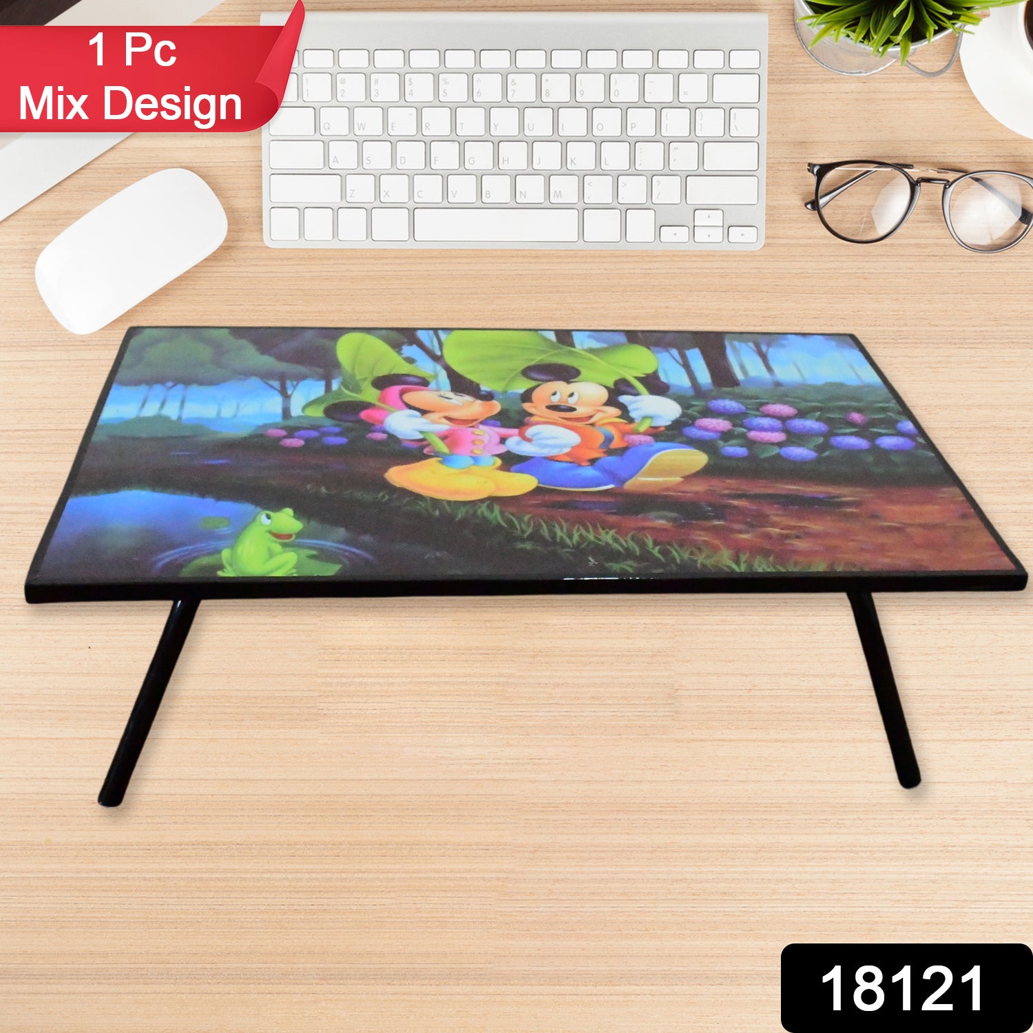 Wukusy multipurpose portable office table with cartoon design, ideal for writing and homework, 61x41 cm size.