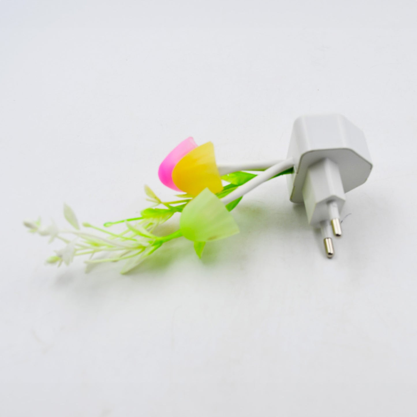 Wukusy color changing LED mushroom night light for kids, with automatic on/off sensor and beautiful multicolor illumination.