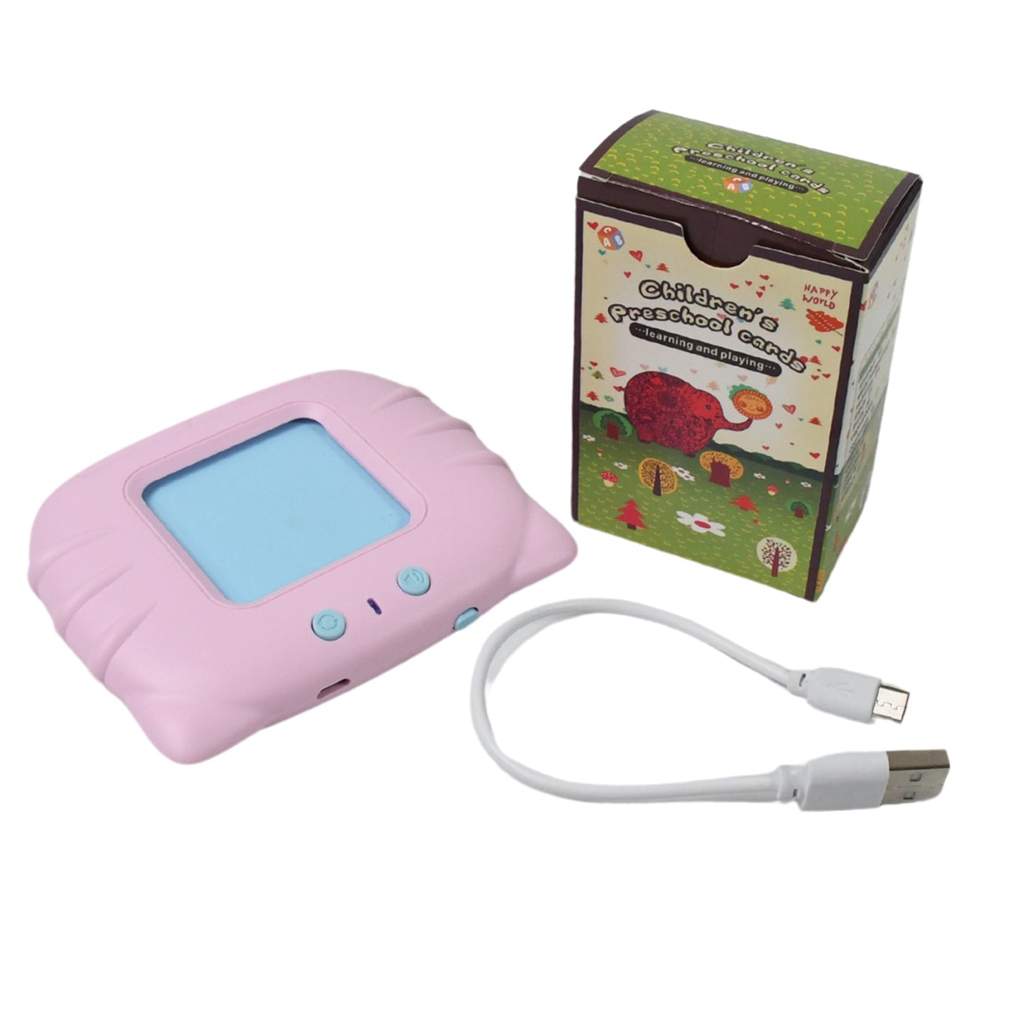 Wukusy preschool learning toys flash cards with colorful images and English words for kids' educational language development.