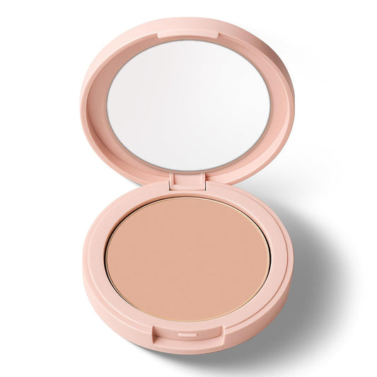 Wukusy Og Beauty Biscotti Flawless Touch Compact Powder in 9g with mirror and applicator, featuring a sleek, portable makeup compact.