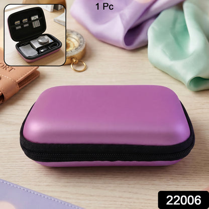Wukusy mini multi-purpose travel storage case for earphone cables and SD cards, compact and portable for organization.