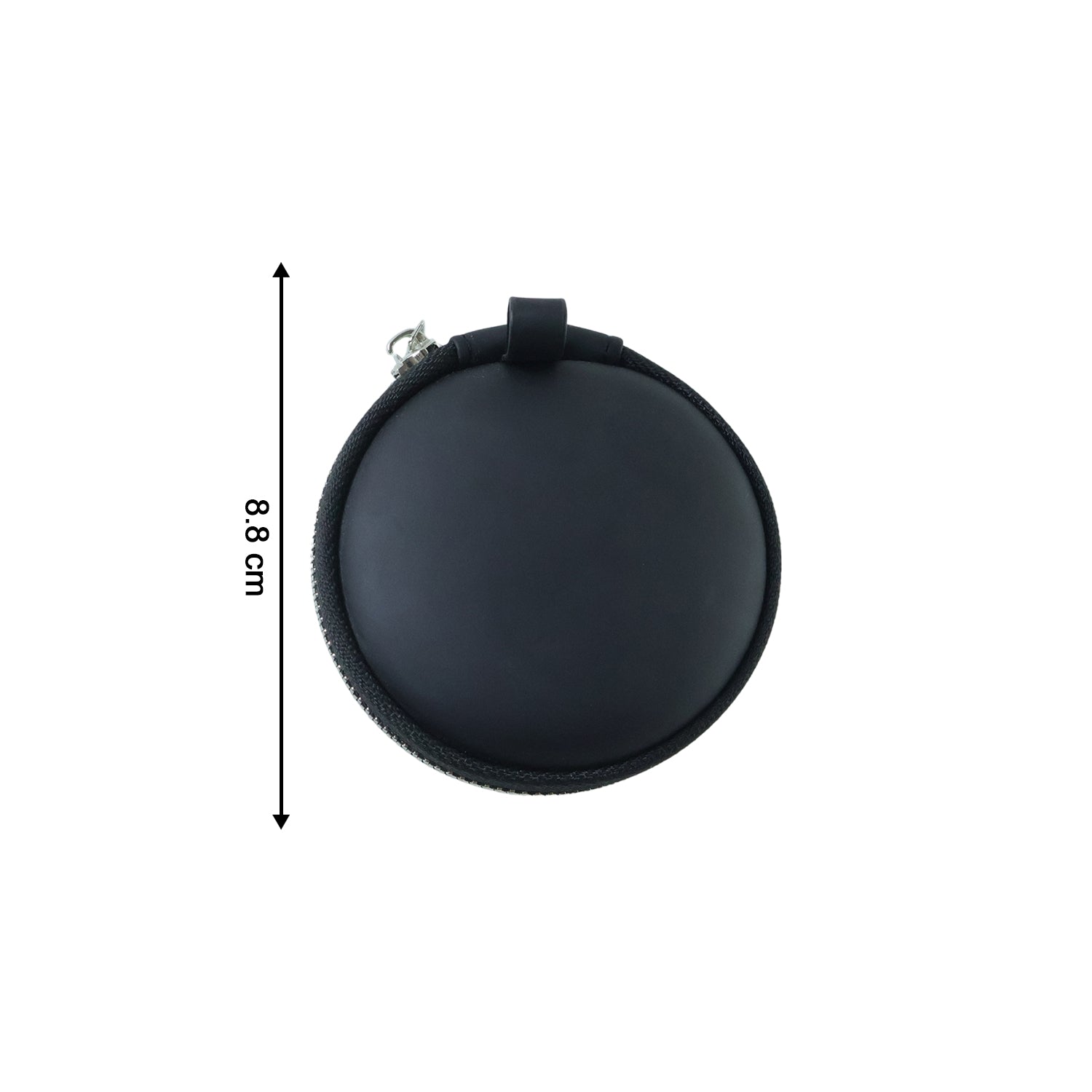 Wukusy compact hard shell earphone carrying case with zipper closure, designed for portable storage and protection of earbuds.