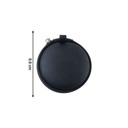 Wukusy compact hard shell earphone carrying case with zipper closure, designed for portable storage and protection of earbuds.
