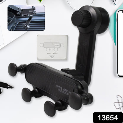 Wukusy 360-degree car mobile phone holder mounted on vehicle dashboard for hands-free phone use.