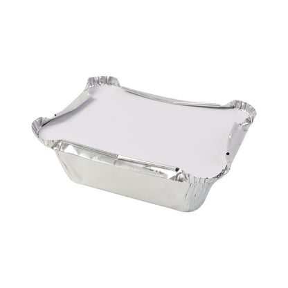 Set of 25 Wukusy disposable aluminium food containers with lids, 250 ml capacity, ideal for home and kitchen use.