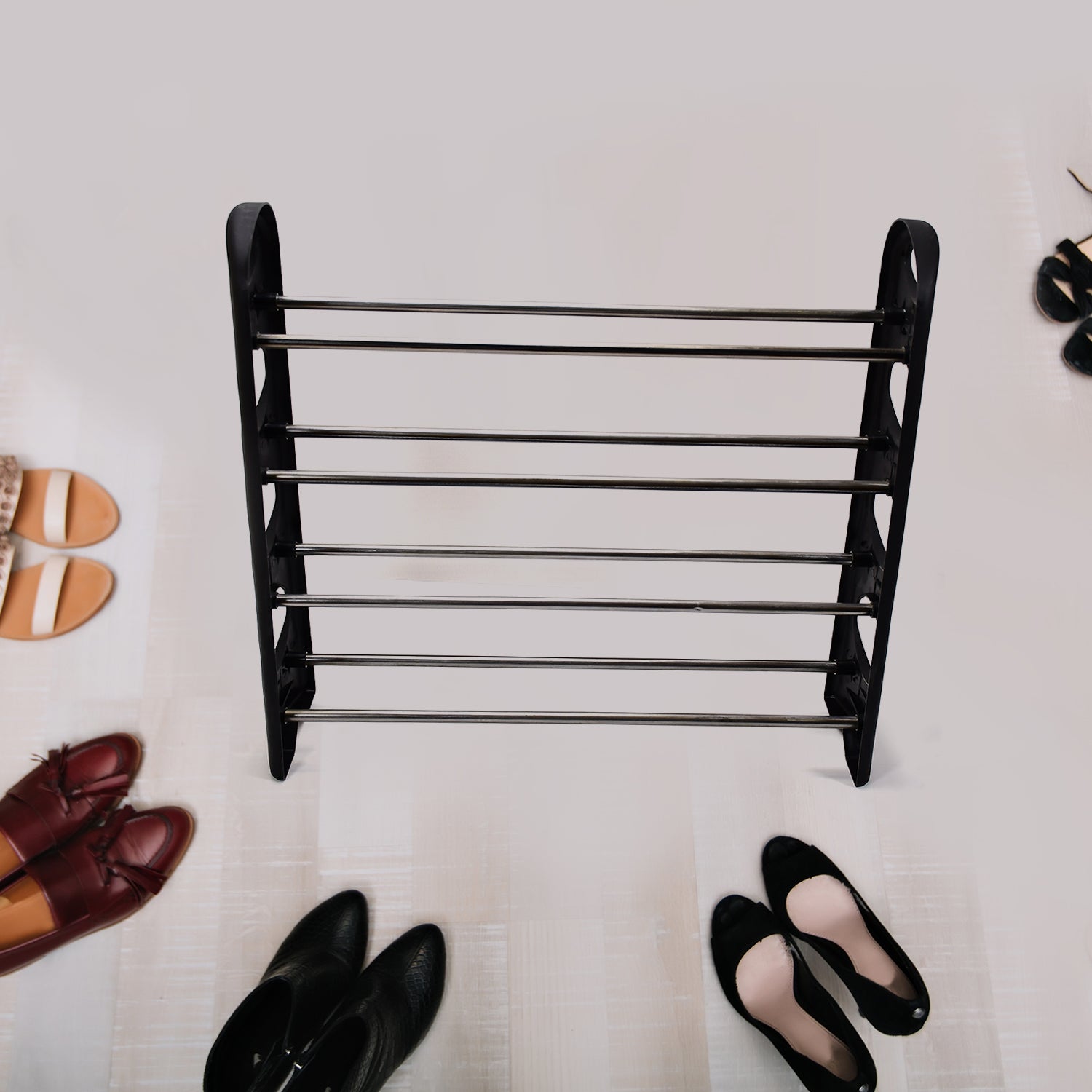 Wukusy 9461 simple shoe rack with practical design and ample capacity for organized home shoe storage